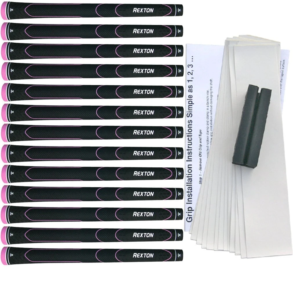 Rexton Women's Black/Pink Line Velvet Grip Kit 3 Rexton Women's Black/Pink Line Velvet Grip Kit